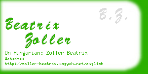 beatrix zoller business card